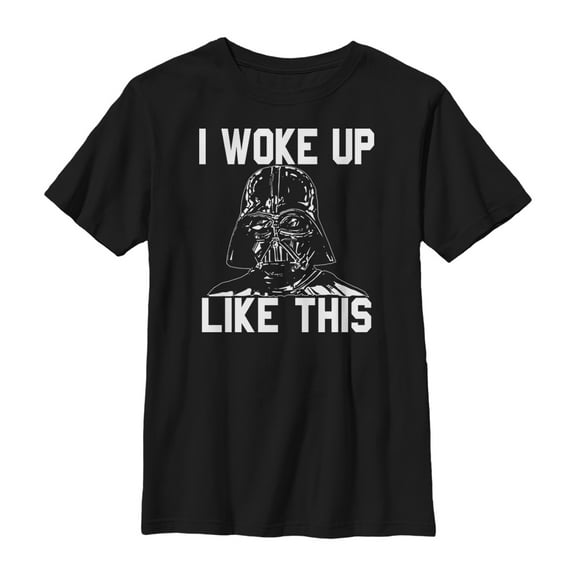 Boy's Star Wars Darth Vader Woke Up Like This Graphic Tee Black Small