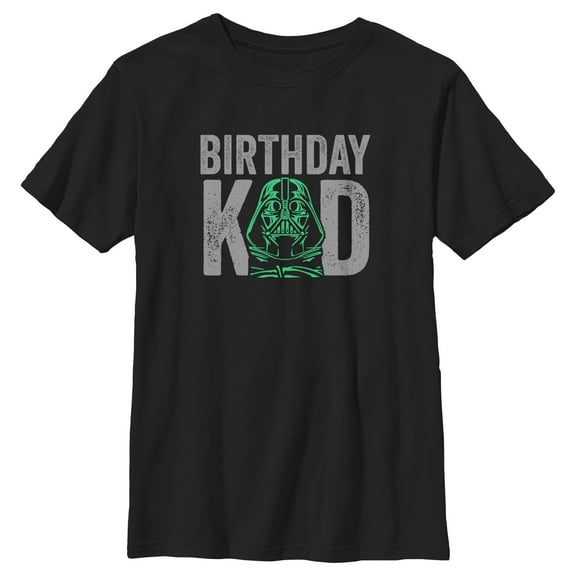 Boy's Star Wars Distressed Darth Vader Birthday Kid Graphic T-Shirt