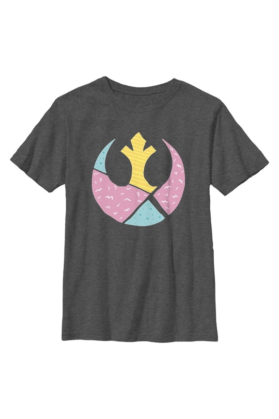 Boy's Star Wars Easter Egg Rebel Alliance Logo  Graphic Tee Charcoal Heather Medium