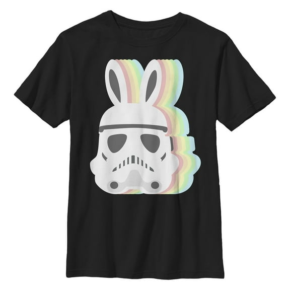 Boy's Star Wars Easter Stormtrooper Pastel Easter Ears  Graphic Tee Black Medium