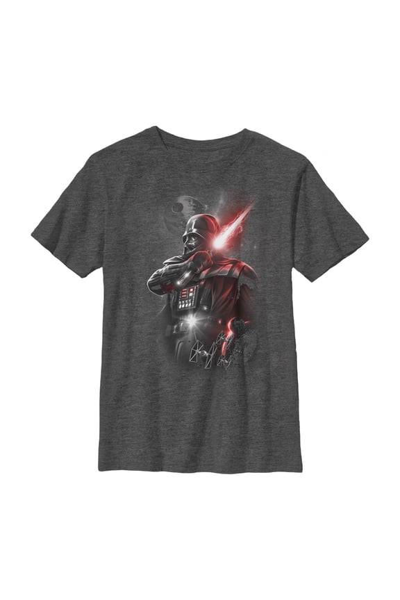 Boy's Star Wars Epic Darth Vader Graphic Tee Charcoal Heather Small
