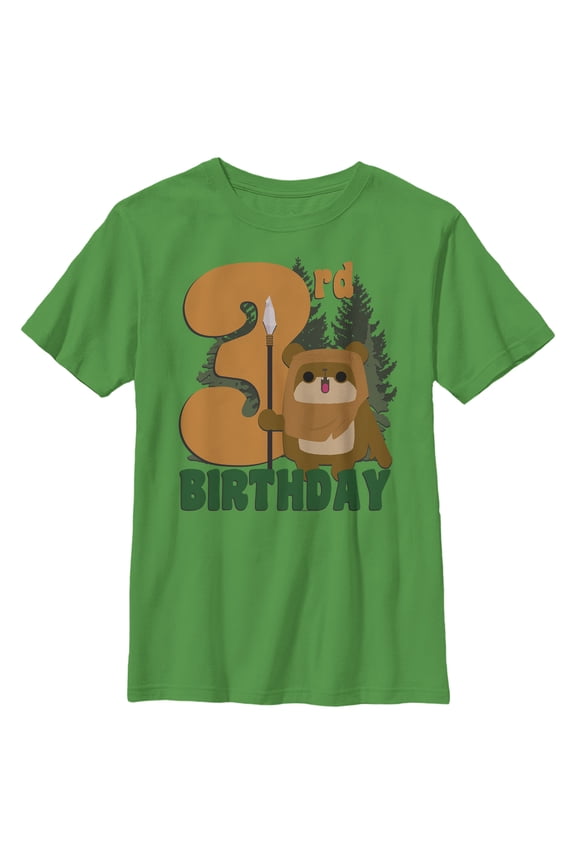 Boy's Star Wars Ewok 3rd Birthday Graphic T-Shirt