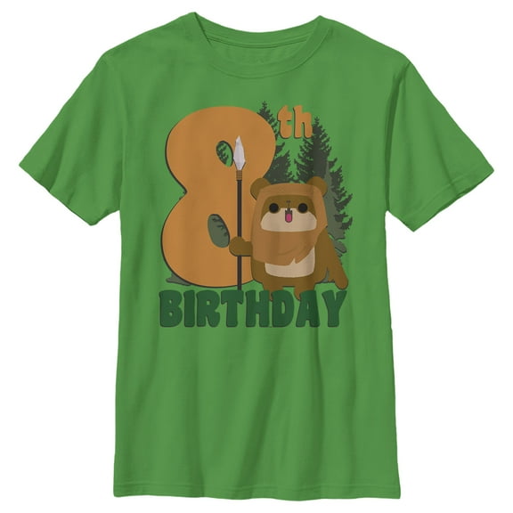 Boy's Star Wars Ewok 8th Birthday  Graphic T-Shirt