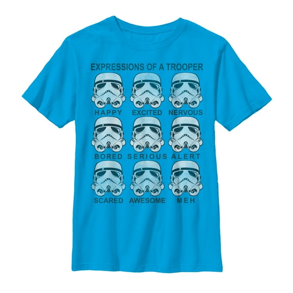 Boy's Star Wars Expressions of a Stormtrooper  Graphic Tee Turquoise X Large