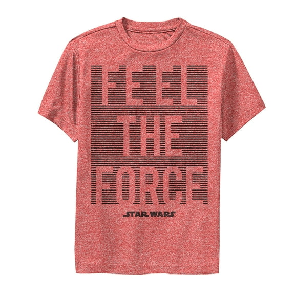 Boy's Star Wars Feel Force  Performance Graphic Tee Red Heather Small