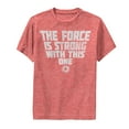 thumbnail image 1 of Boy's Star Wars Force is Strong With This One  Performance Graphic Tee Red Heather Large, 1 of 3