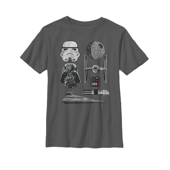 Boy's Star Wars Galactic Empire Essentials  Graphic Tee Charcoal Small