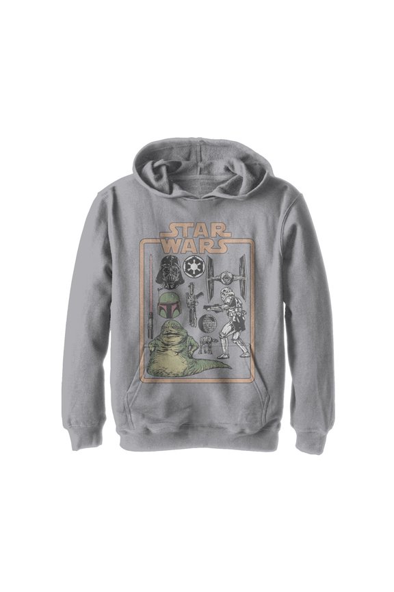 Boy's Star Wars Galactic Empire Kit Pull Over Hoodie Athletic Heather X Large