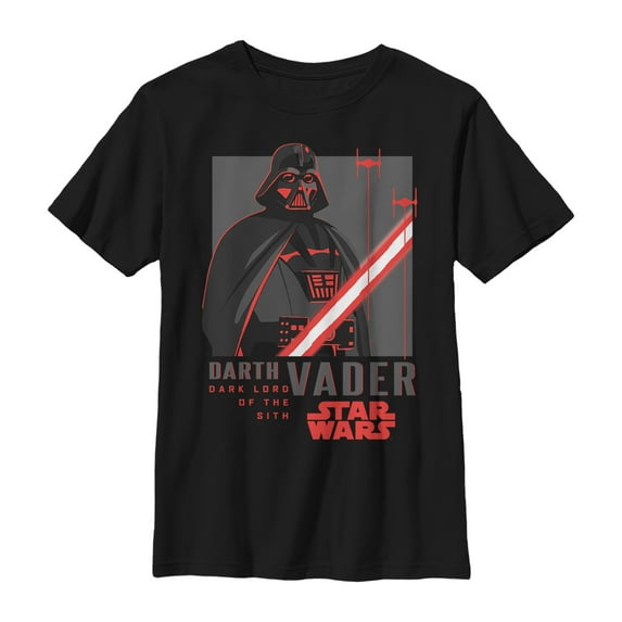 Boy's Star Wars Galaxy of Adventures Darth Vader Dark Lord Graphic Tee Black X Small