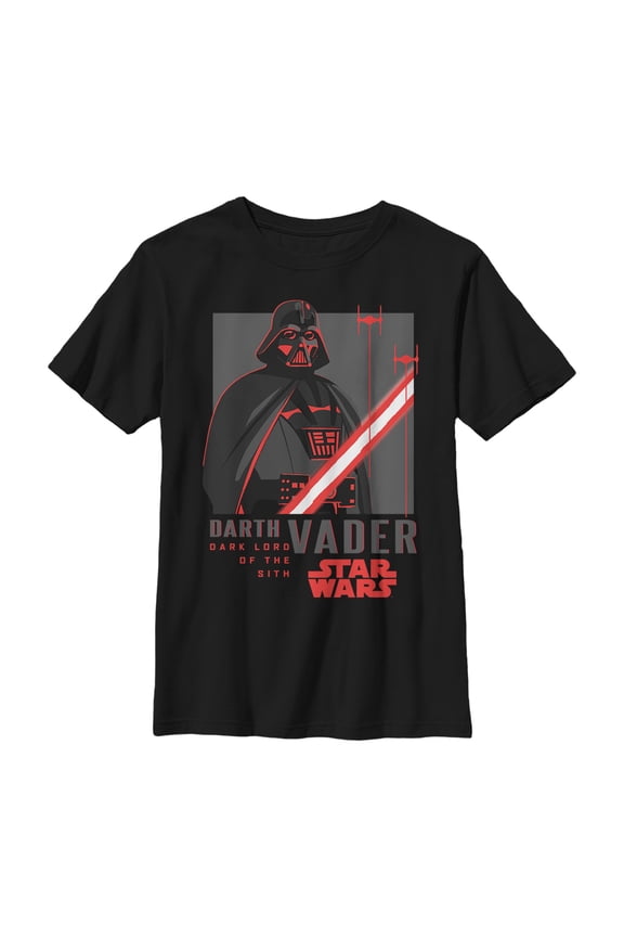 Boy's Star Wars Galaxy of Adventures Darth Vader Dark Lord Graphic Tee Black X Small