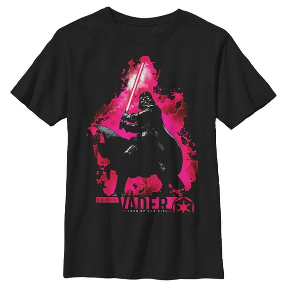 Boy's Star Wars: Galaxy of Adventures Darth Vader Lord of the Sith  Graphic Tee Black Medium