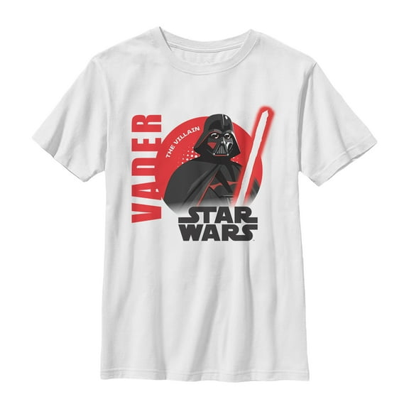 Boy's Star Wars Galaxy of Adventures Darth Vader Villain  Graphic Tee White Small