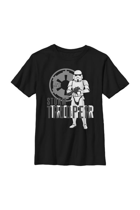 Boy's Star Wars Galaxy of Adventures Stormtrooper Shadow Graphic Tee Black Small