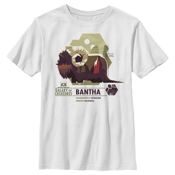 Boy's Star Wars: Galaxy of Creatures The Bantha Graphic Tee White X Large