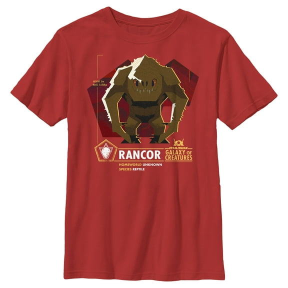 Boy's Star Wars: Galaxy of Creatures The Rancor  Graphic Tee Red Small