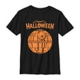 thumbnail image 1 of Boy's Star Wars Halloween Death Star  Graphic Tee Black Large, 1 of 4