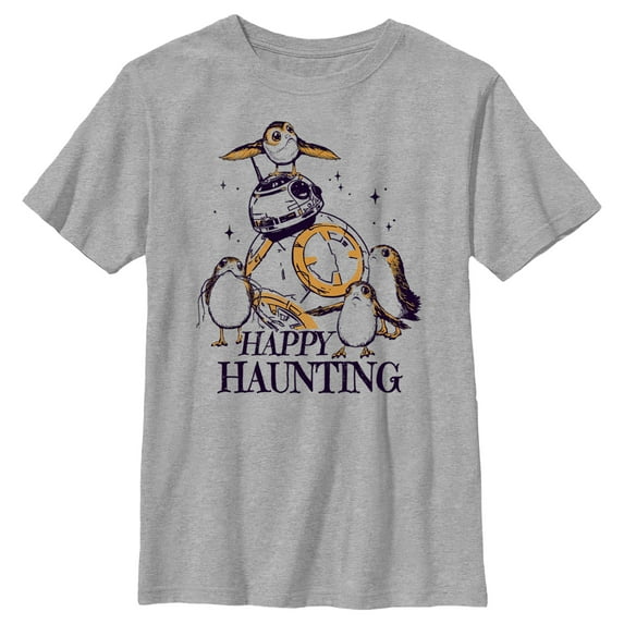 Boy's Star Wars Halloween Happy Haunting Graphic Tee Athletic Heather Medium