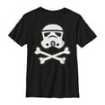 thumbnail image 1 of Boy's Star Wars Halloween Stormtrooper Crossbones Graphic Tee Black X Small, 1 of 4