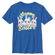Boy's Star Wars Happy Easter Stormtroopers Graphic Tee Royal Blue Large