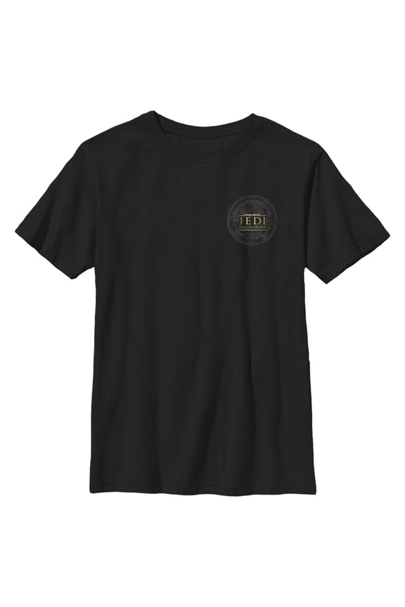 Boy's Star Wars Jedi: Fallen Order Celestial Map Emblem  Graphic Tee Black Large