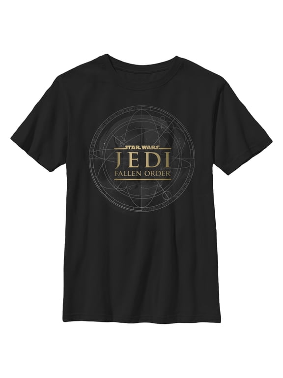 Boy's Star Wars Jedi: Fallen Order Celestial Map Graphic Tee Black Large
