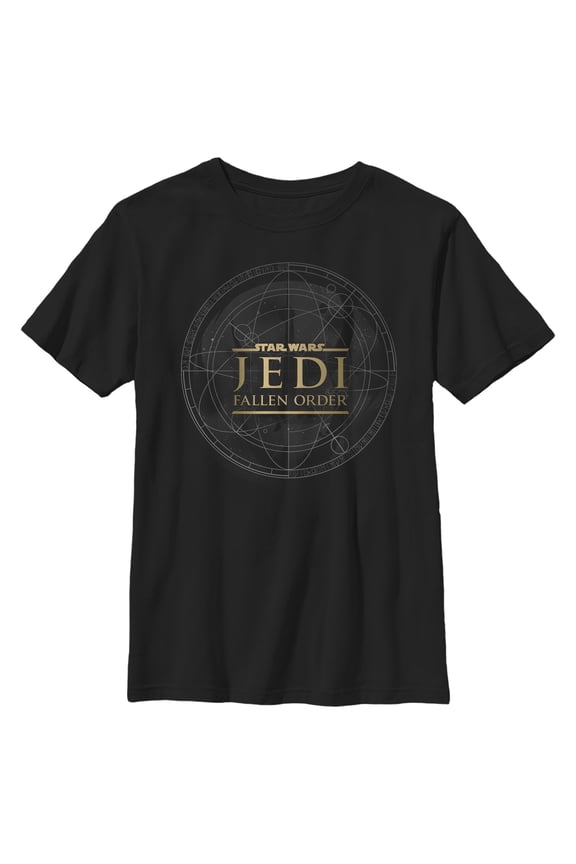 Boy's Star Wars Jedi: Fallen Order Celestial Map Graphic Tee Black X Large