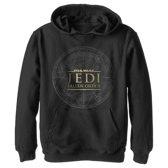 Boy's Star Wars Jedi: Fallen Order Celestial Map  Pull Over Hoodie Black Medium