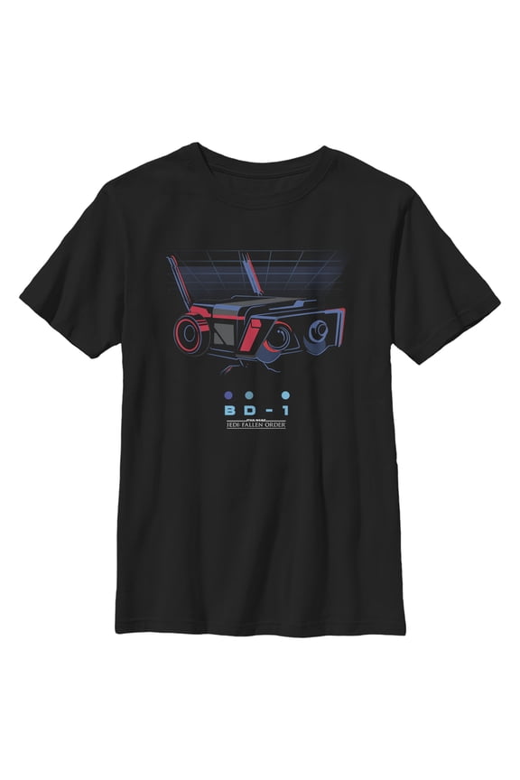 Boy's Star Wars Jedi: Fallen Order Retro BD-1 Droid  Graphic Tee Black Large