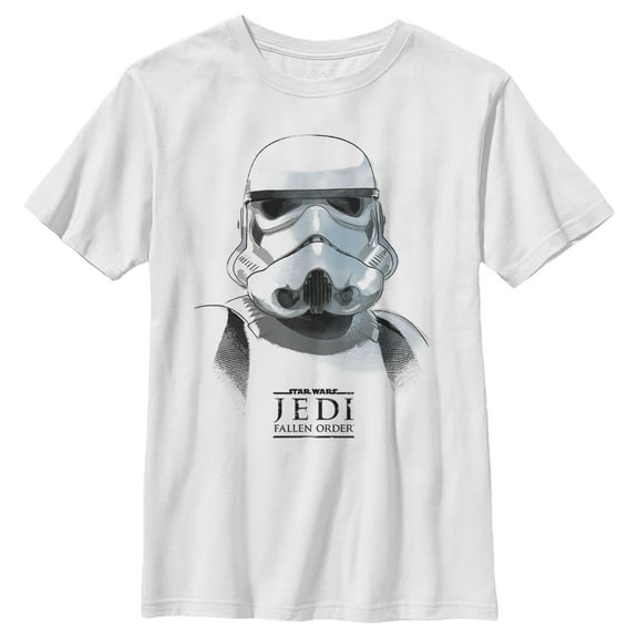 Boy's Star Wars Jedi: Fallen Order Stormtrooper Portrait  Graphic Tee White Large