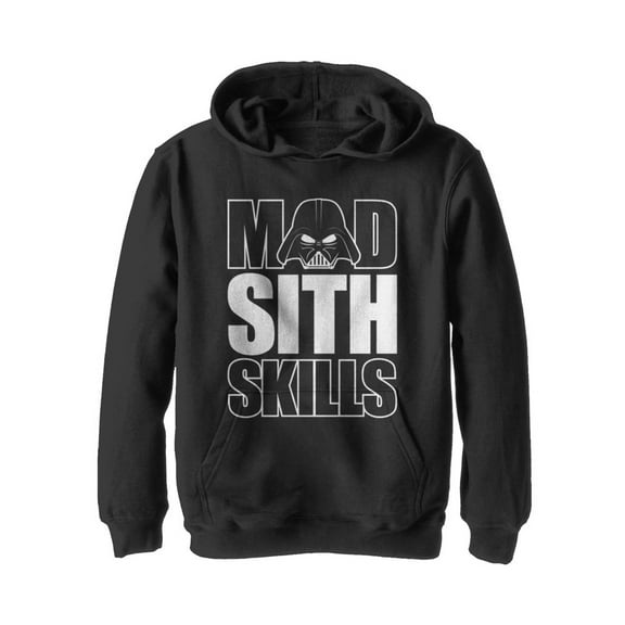 Boy's Star Wars Mad Sith Skills  Pull Over Hoodie Black Medium