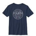 thumbnail image 1 of Boy's Star Wars May the Fourth Lightsabers Graphic Tee Navy Blue Small, 1 of 4