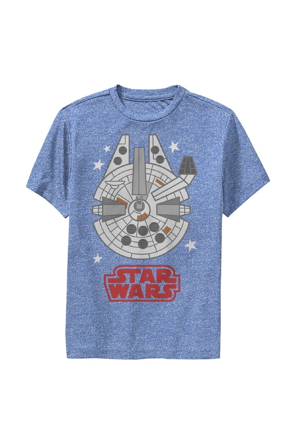 Boy's Star Wars Millennium Falcon Cartoon Performance Graphic T-Shirt