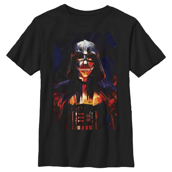 Boy's Star Wars: Obi-Wan Kenobi Darth Vader Menacing Glow  Graphic Tee Black X Small