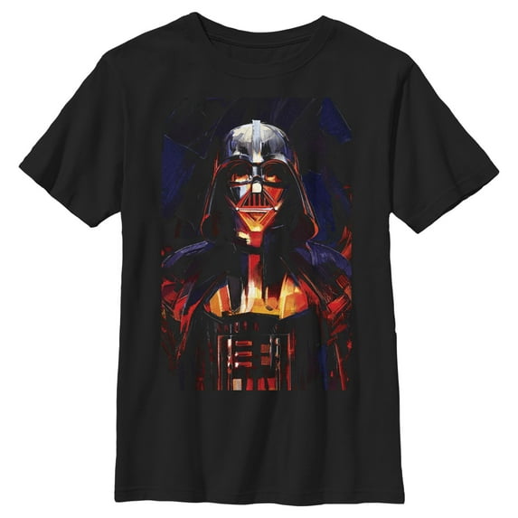 Boy's Star Wars: Obi-Wan Kenobi Darth Vader Menacing Glow Graphic Tee Black X Small
