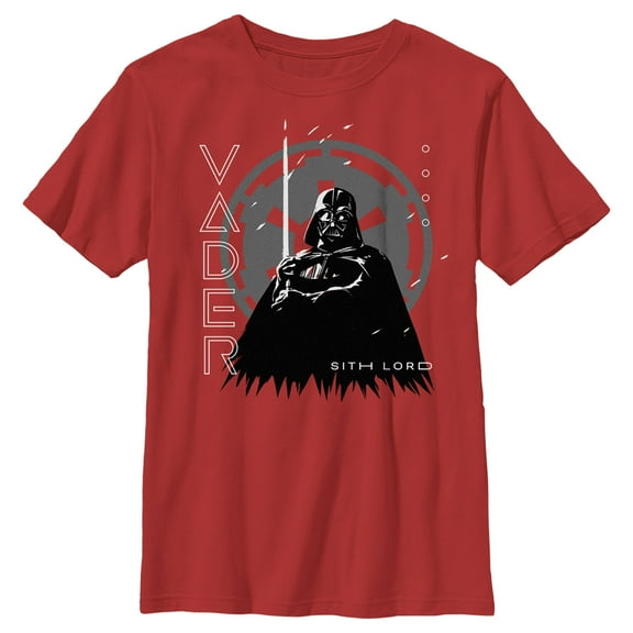 Boy's Star Wars: Obi-Wan Kenobi Darth Vader Sith Lord  Graphic Tee Red Small