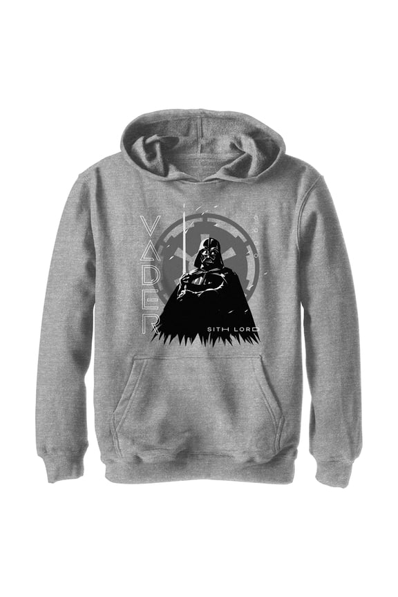 Boy's Star Wars: Obi-Wan Kenobi Darth Vader Sith Lord  Pull Over Hoodie Athletic Heather Medium