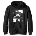thumbnail image 1 of Boy's Star Wars: Obi-Wan Kenobi Darth Vader vs Kenobi Grayscale Battle Panels  Pull Over Hoodie Black Medium, 1 of 4