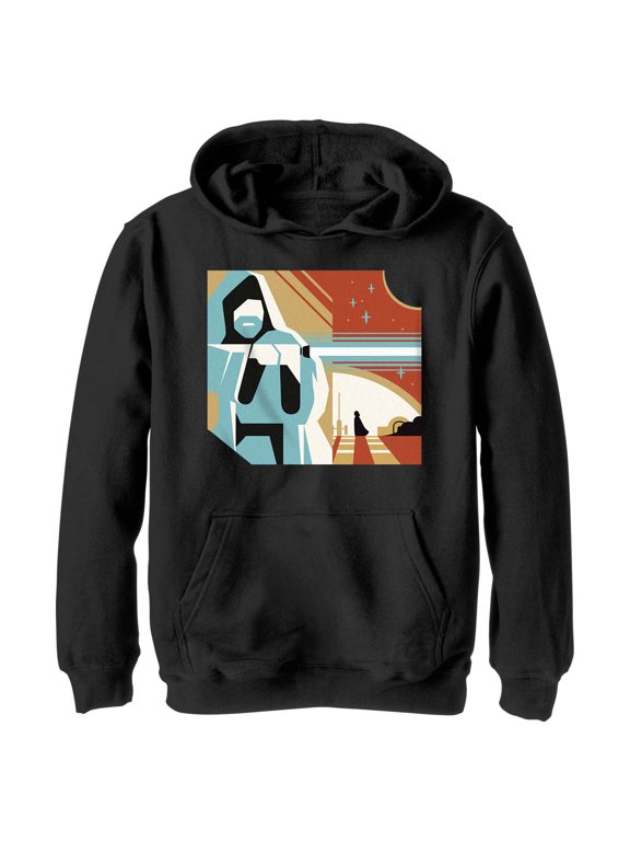 Boy's Star Wars: Obi-Wan Kenobi Geometric Obi-Wan Pull Over Hoodie Black Small