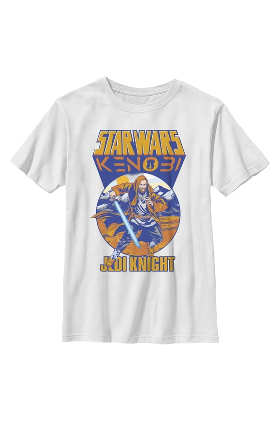 Boy's Star Wars: Obi-Wan Kenobi Retro Jedi Knight Graphic Tee White X Large