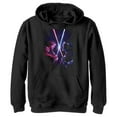 thumbnail image 1 of Boy's Star Wars: Obi-Wan Kenobi Vader vs Kenobi Artistic Lightsaber Duel  Pull Over Hoodie Black Large, 1 of 4