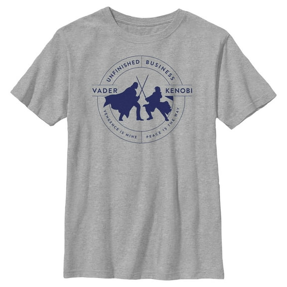 Boy's Star Wars: Obi-Wan Kenobi Vader vs Kenobi Unfinished Business Duel  Graphic Tee Athletic Heather Large