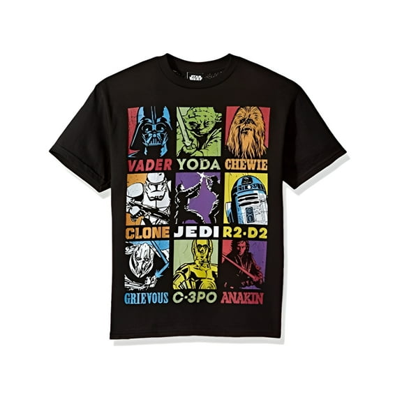 Boy's Star Wars Pop Character Bingo  Graphic Tee Black Medium