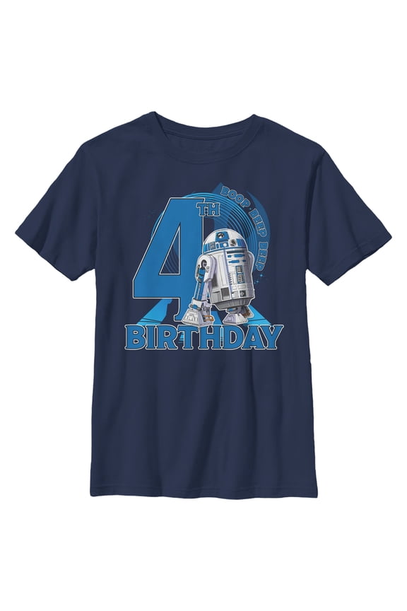 Boy's Star Wars R2-D2 4th Birthday Graphic T-Shirt
