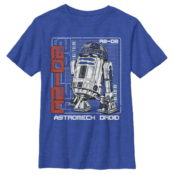Boy's Star Wars R2-D2 Astromech  Graphic Tee Royal Blue X Small