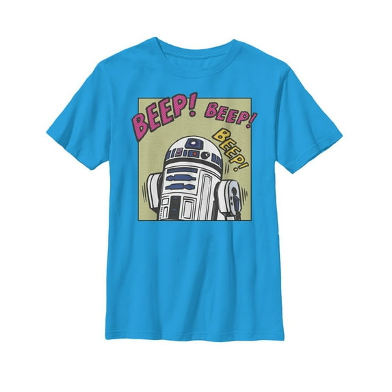 Boy's Star Wars R2-D2 Beep Graphic Tee Turquoise Medium
