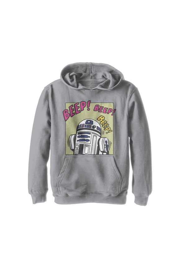 Boy's Star Wars R2-D2 Beep Pull Over Hoodie Athletic Heather Medium