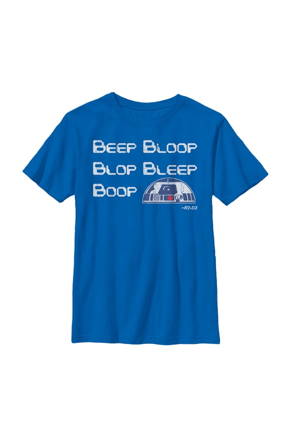 Boy's Star Wars R2-D2 Quote Graphic Tee Royal Blue Large