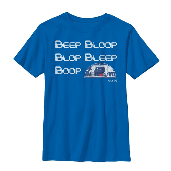 Boy's Star Wars R2-D2 Quote  Graphic Tee Royal Blue Medium