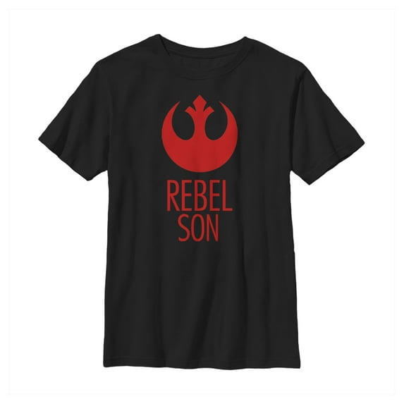 Boy's Star Wars Rebel Son Rebel Logo Graphic Tee Black X Small