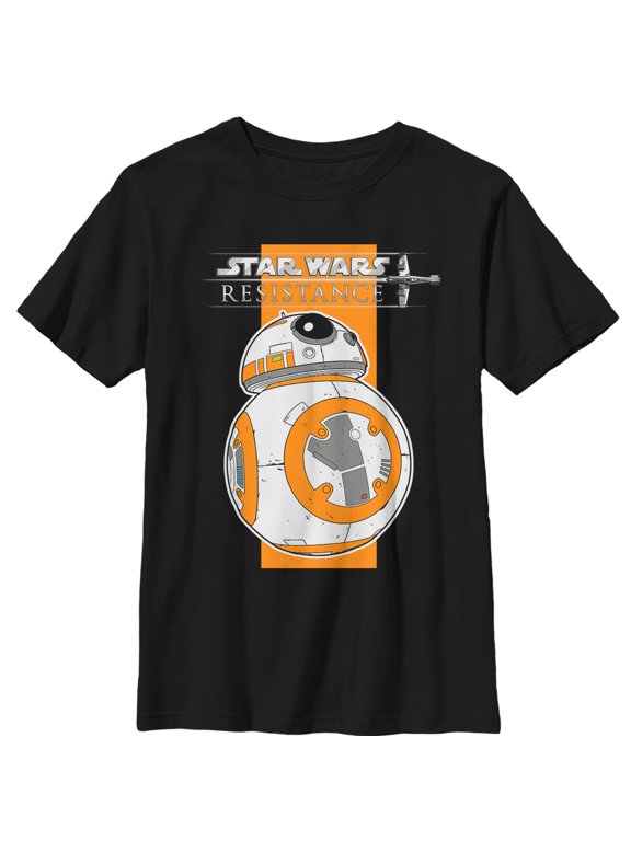 Boy's Star Wars Resistance BB-8 Logo Graphic Tee Black Small